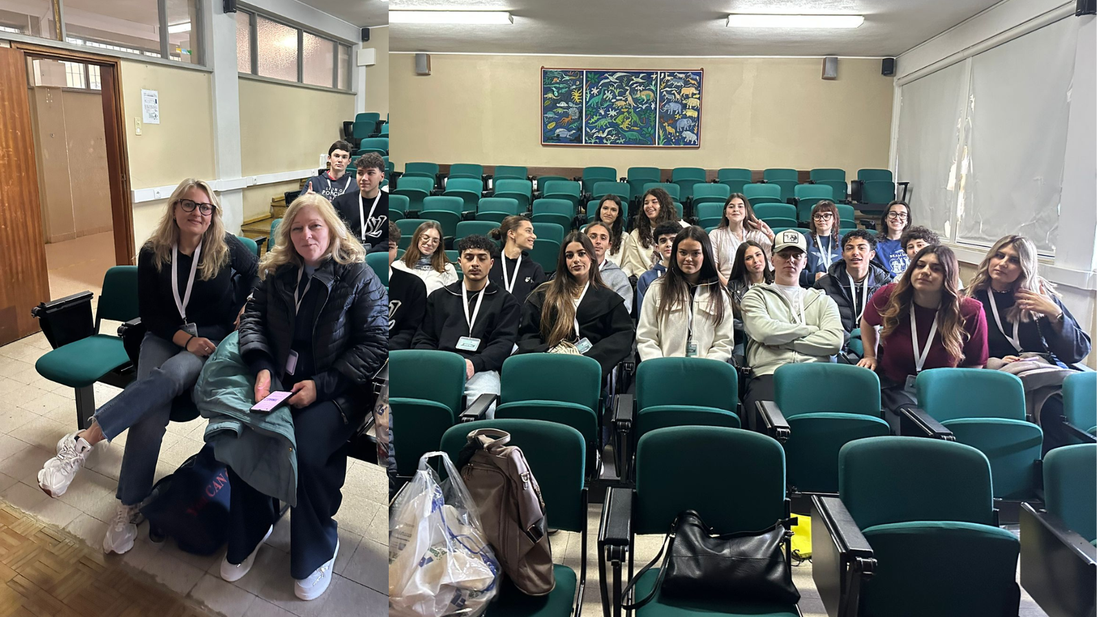 Grupo de alunos e professores durante a visita Erasmus+