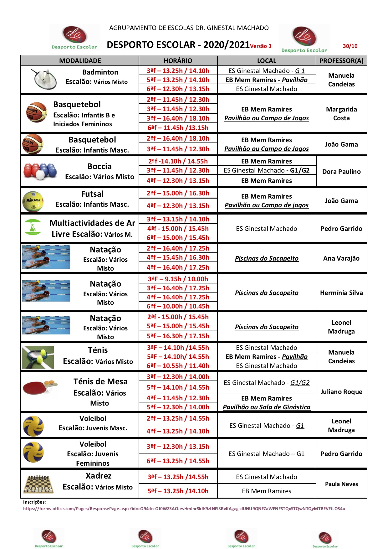 Desporto Escolar 20/21