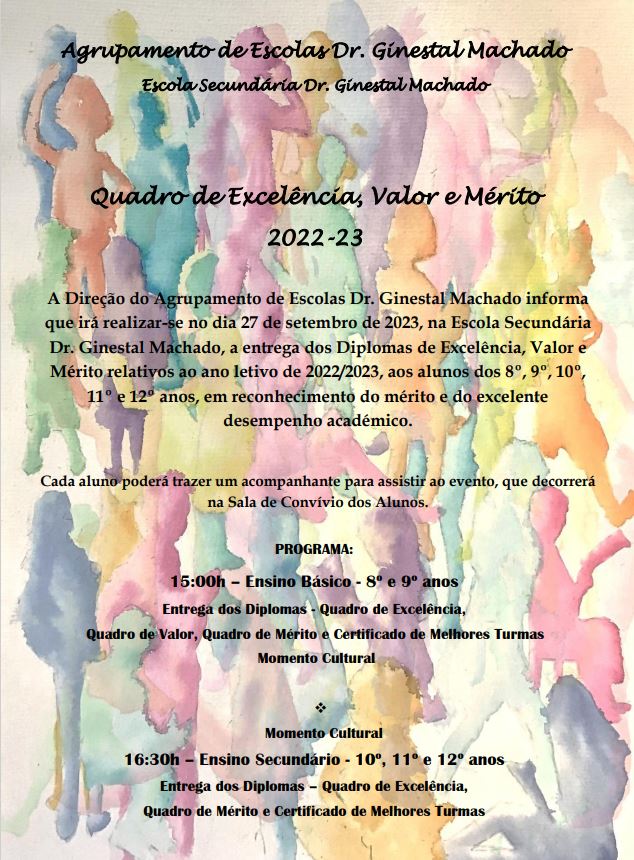 Quadros de Excelência, Valor e Mérito 2022/2023 - ESDGM