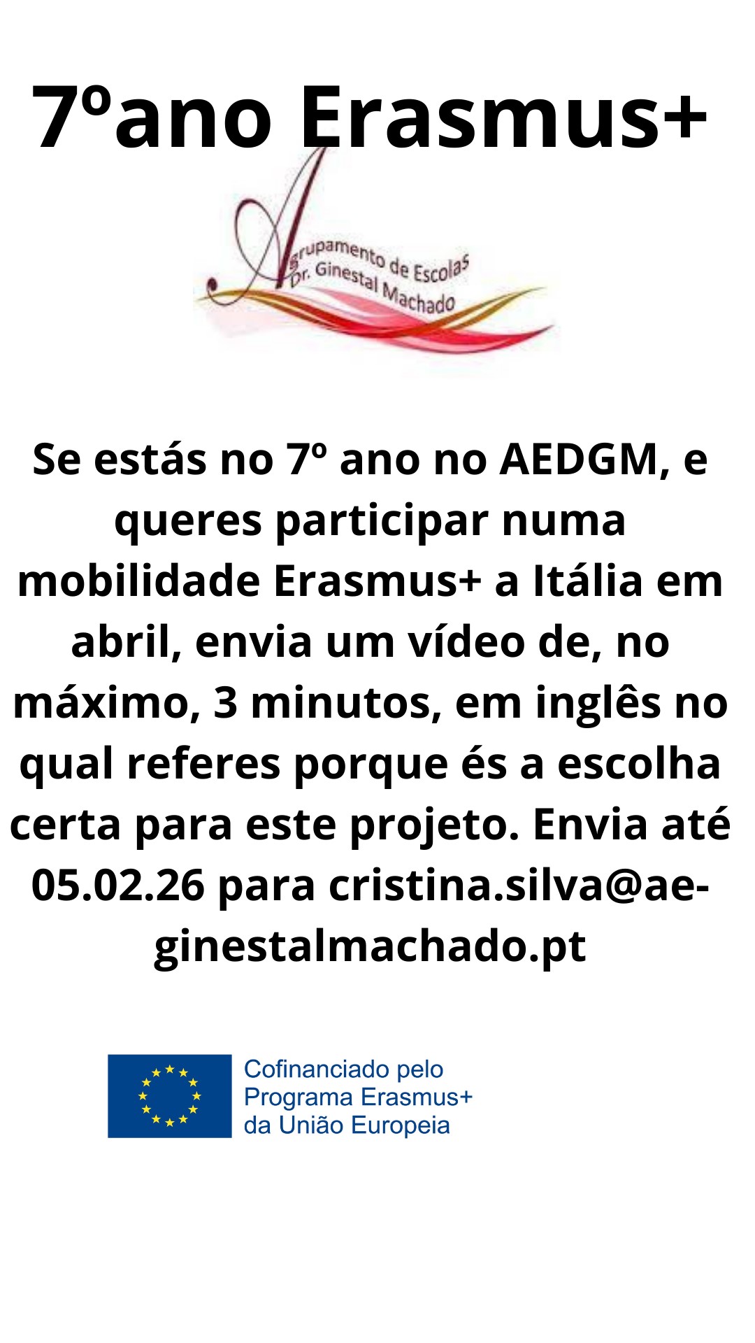 7.º ano Erasmus+ - Mobilidade à Itália