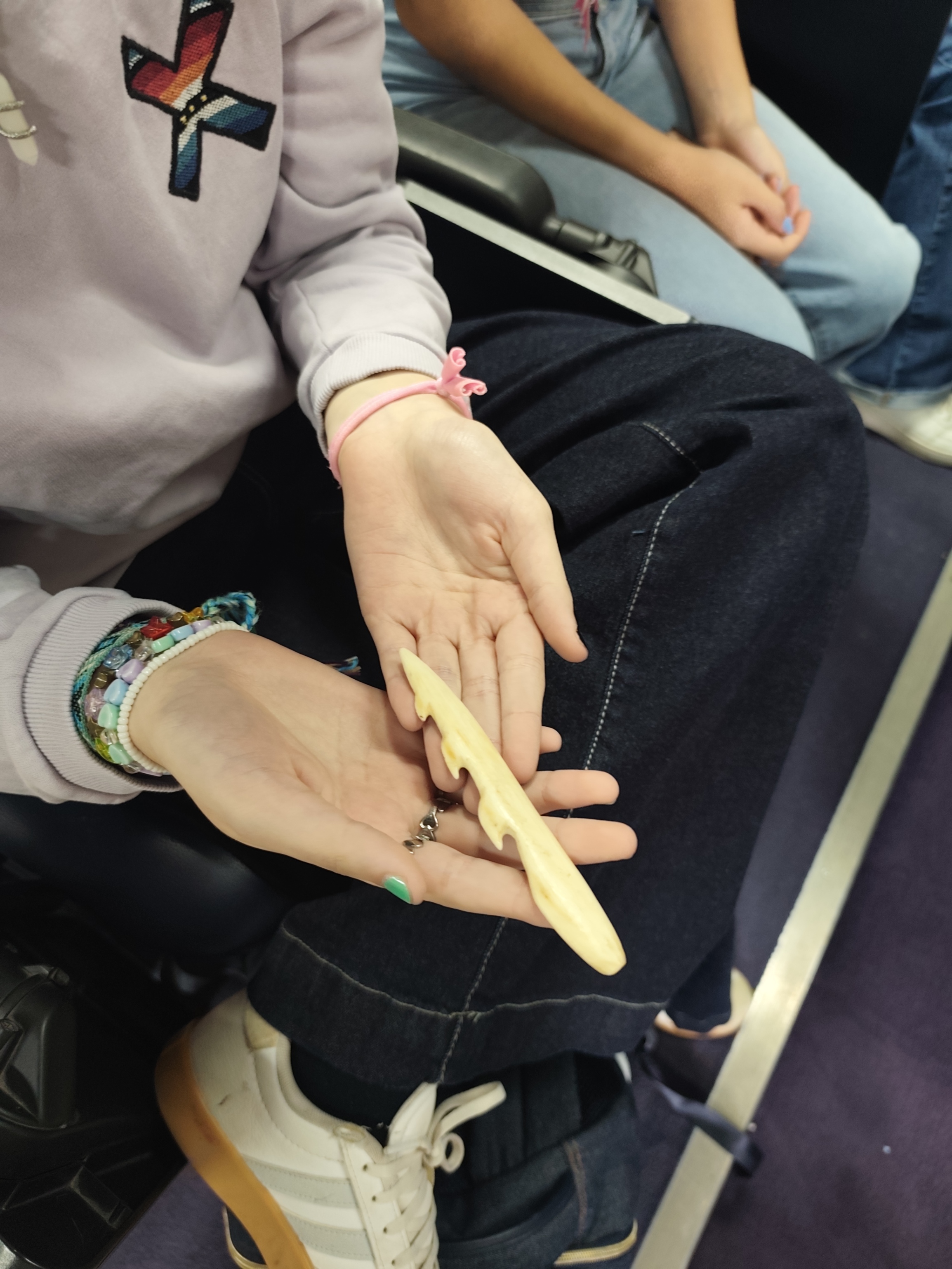 Alunos do 7.º ano na atividade Andakatu